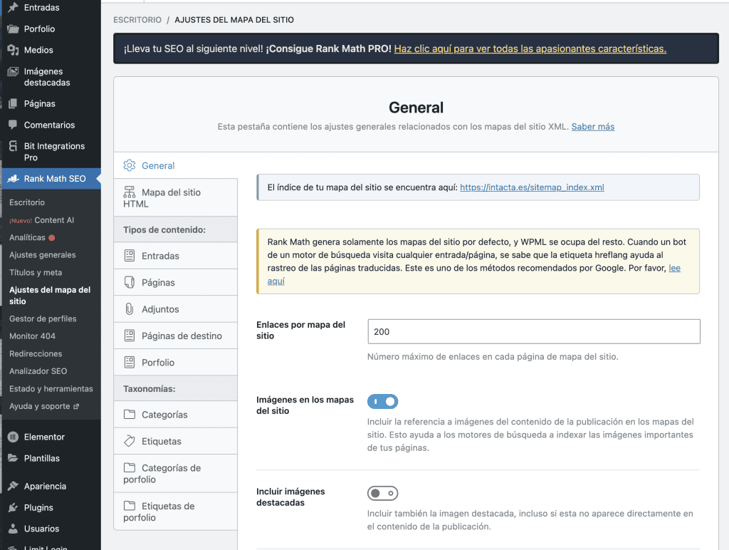 Cómo crear sitemaps con Rank Math