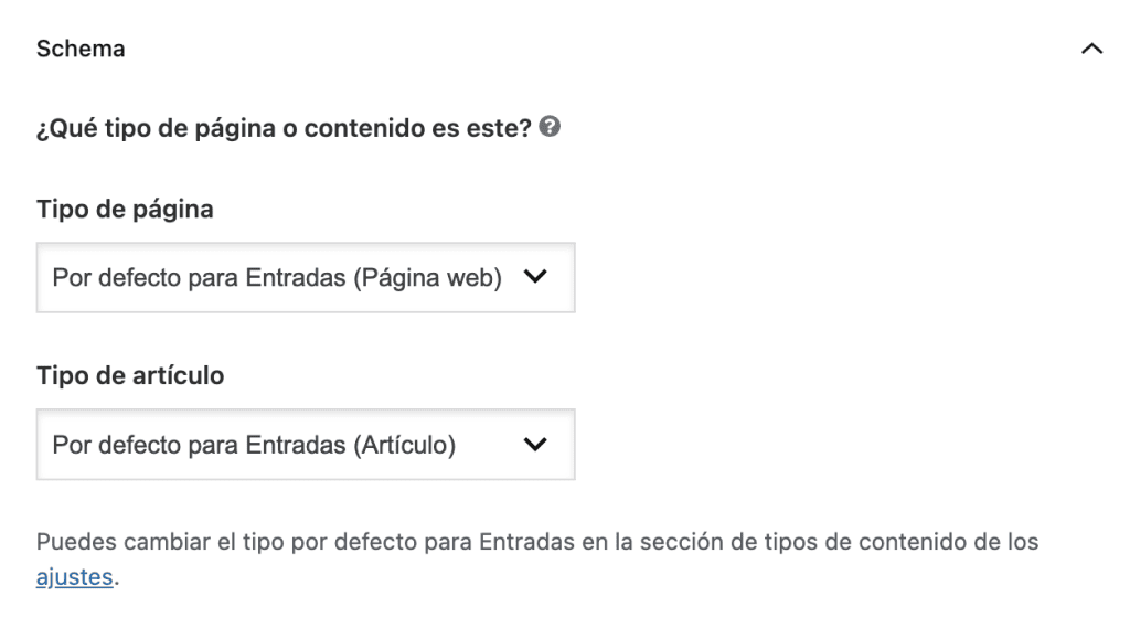 En Yoast, por ejemplo, basta con decirle el tipo de página y el plugin ya se encarga de lo principal.